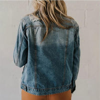 Ripped Slimming Washed Women's Cowboy Coat Jacket